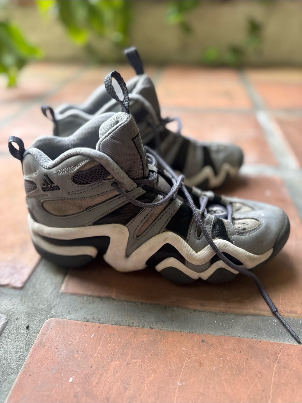 Adidas Crazy 8 Kobe Bryant Grey White Light Onix Men's Size 9.5 Athletic Shoes